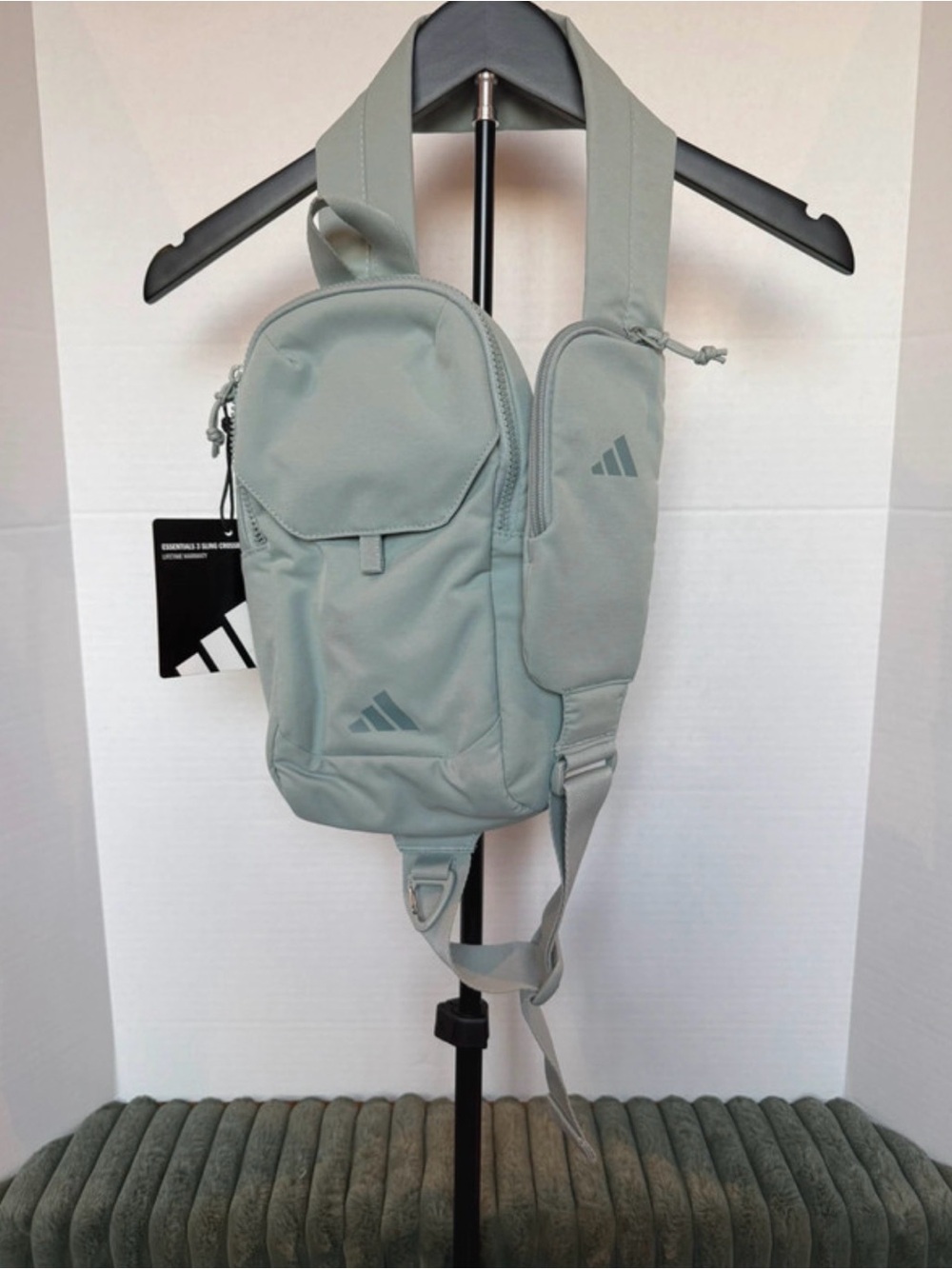 Adidas Men's Sling Bag - Sage Green